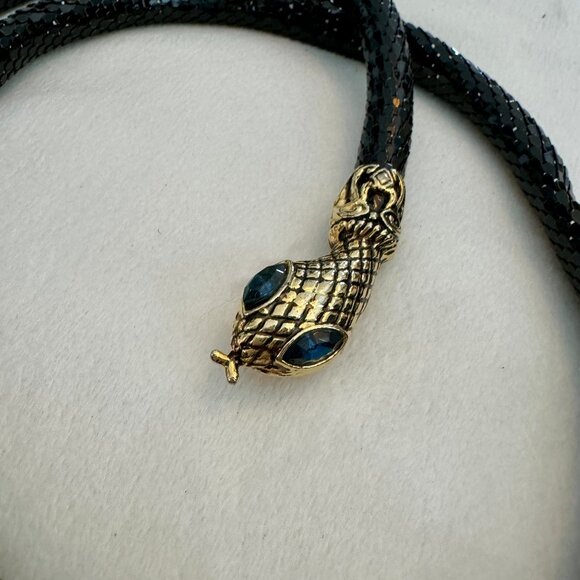 DL Auld- Vintage Snake Mesh Necklace/ Belt/ Bracelet with Blue Eyed Stones - Picture 7 of 8